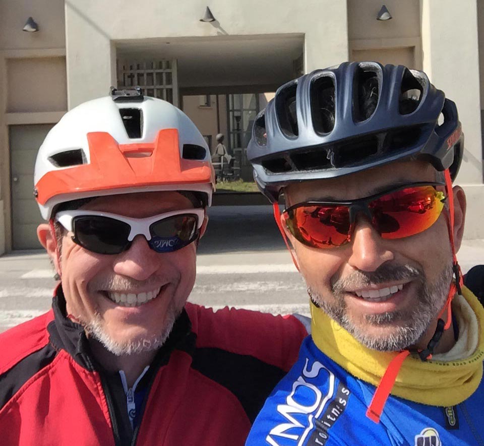 i cicloturisti Paolo Pagne e Enrico Roberto Carrara